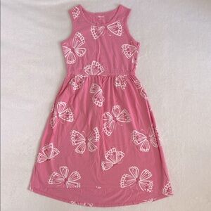 Gymboree | Island Hopper Butterfly Print Sleeveless High Low Cotton Sun Dress 7